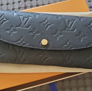 LV Emilie Wallet Black Eimpreinte